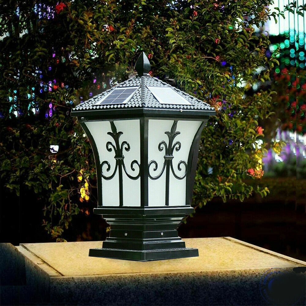 2 x PCS Solar Pillar Light Solar Post Light Lantern Solar Coach Lamp Outdoor