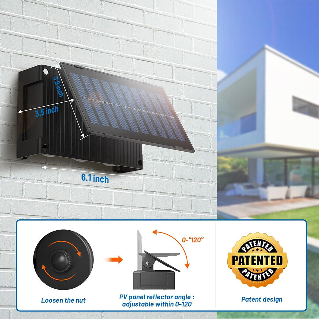 Solar Wall Lights Decorative Outdoor Waterproof IP65 Adjustable Panel Up Down